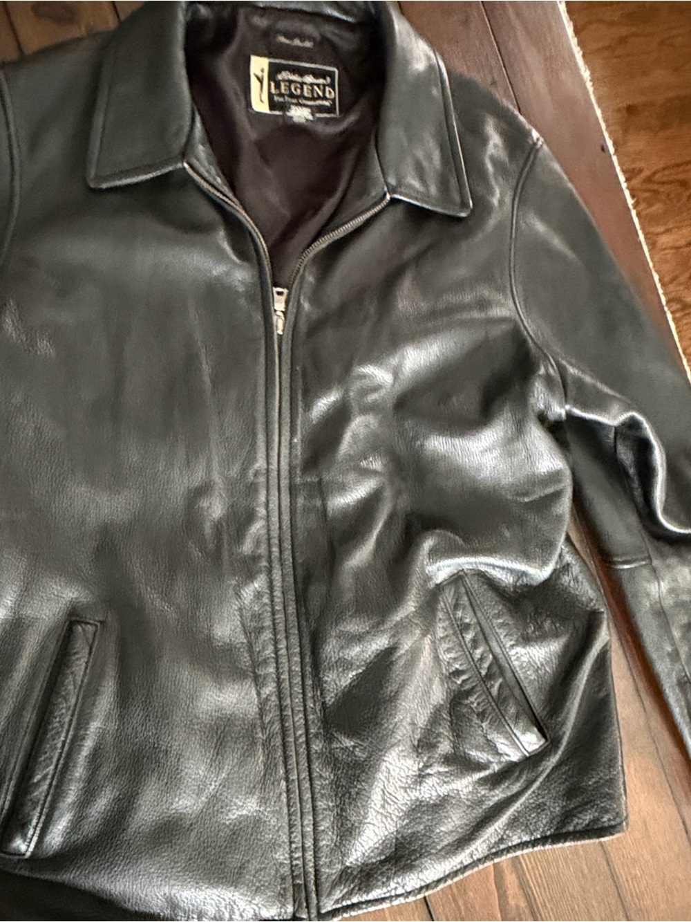 Eddie Bauer Legend Women’s Black Leather Jacket XL Tall